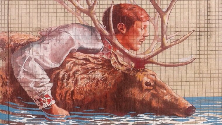 Mural on Voloska Street, Kyiv