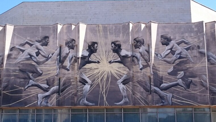 Mural on the Kyiv Politekhnika University by Aaron Li-Hill